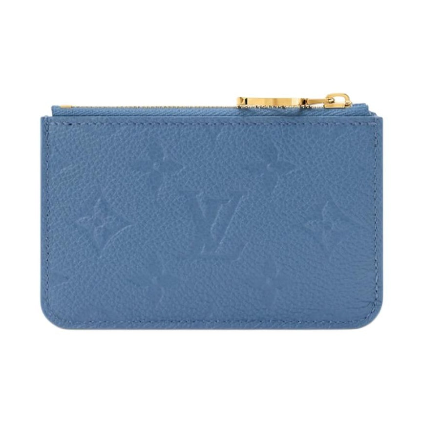 LOUIS VUITTON Romy Monogram Cowhide Leather Card Holder in Denim Blue - M27758