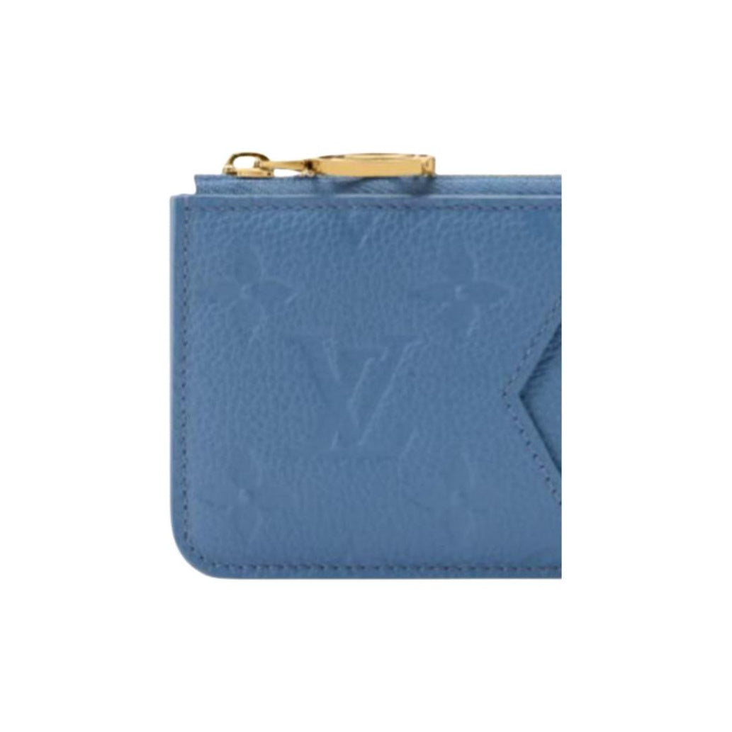 LOUIS VUITTON Romy Monogram Cowhide Leather Card Holder in Denim Blue - M27758