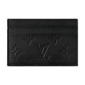 LOUIS VUITTON Monogram Calfskin Business Card Holder in Black - M81415