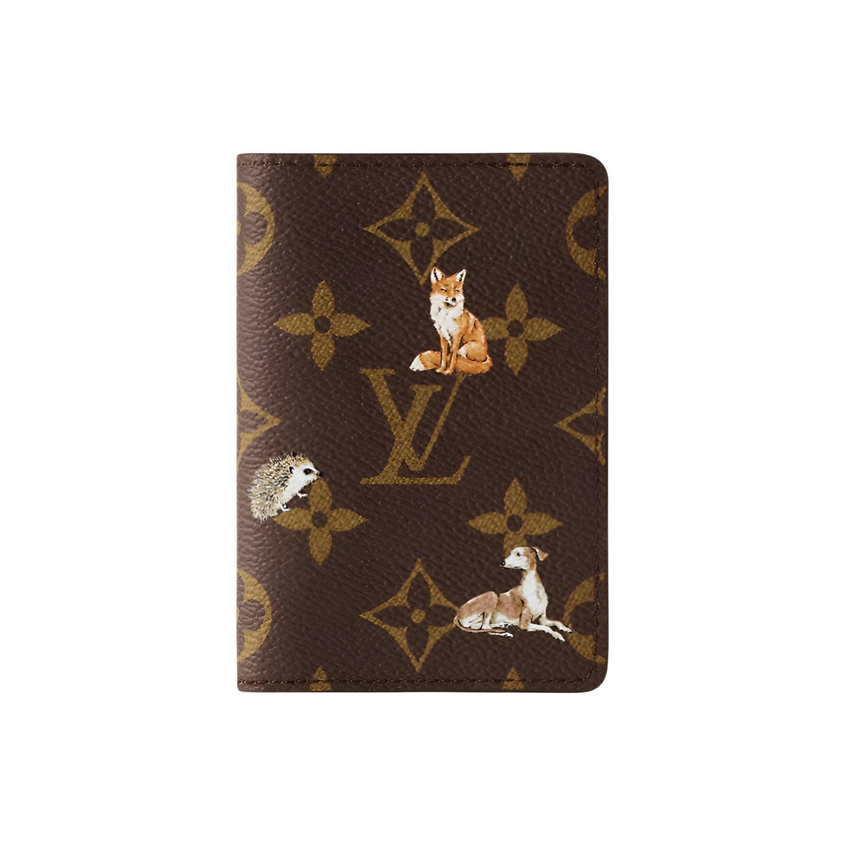 LOUIS VUITTON Pocket Organizer SS26 Monogram Forest Canvas Card Holder in Brown - M27020