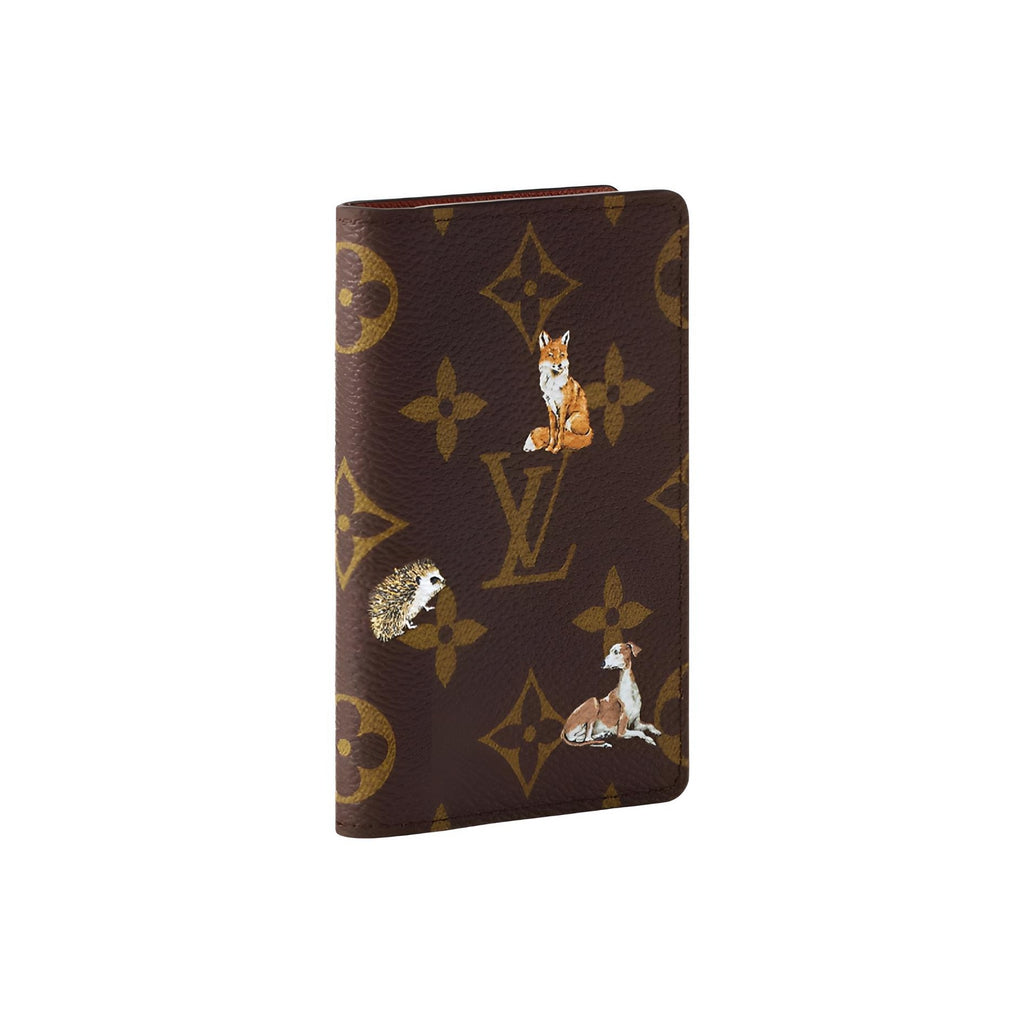 LOUIS VUITTON Pocket Organizer SS26 Monogram Forest Canvas Card Holder in Brown - M27020