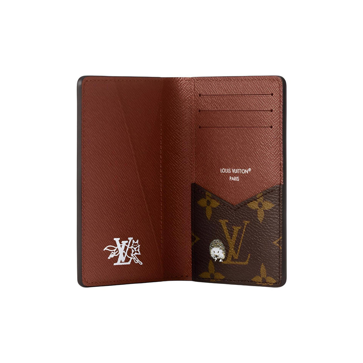 LOUIS VUITTON Pocket Organizer SS26 Monogram Forest Canvas Card Holder in Brown - M27020
