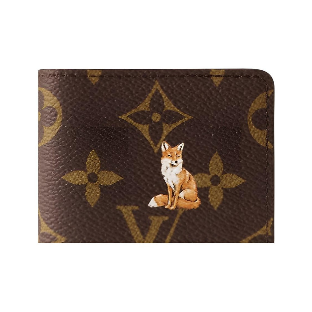 LOUIS VUITTON Pocket Organizer SS26 Monogram Forest Canvas Card Holder in Brown - M27020