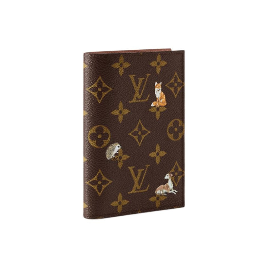 LOUIS VUITTON SS26 Monogram Forest Coated Canvas Passport Holder in Brown - M27023