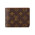 LOUIS VUITTON Multiple Monogram Canvas and Cowhide Leather Wallet in Brown - M60895