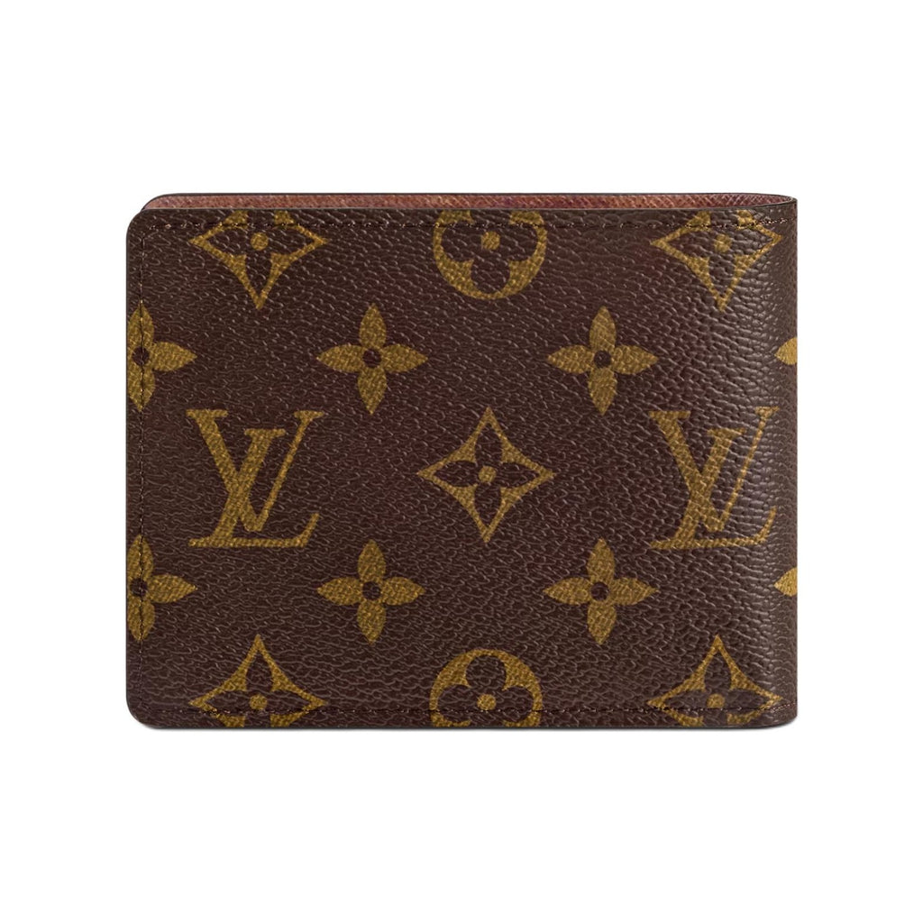 LOUIS VUITTON Multiple Monogram Canvas and Cowhide Leather Wallet in Brown - M60895