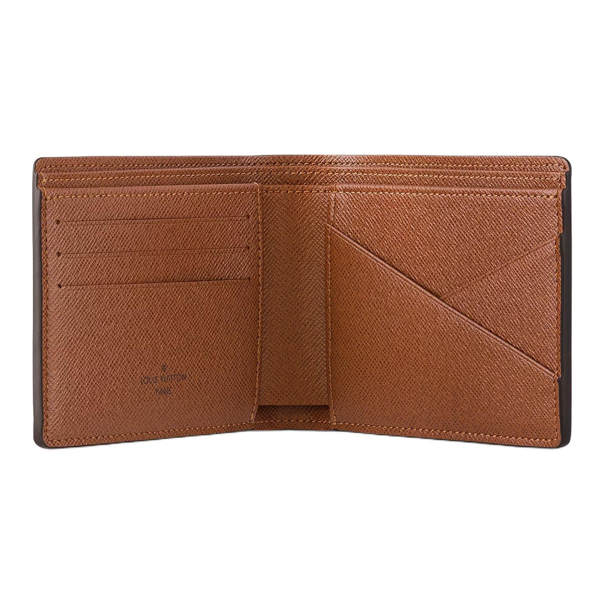 LOUIS VUITTON Multiple Monogram Canvas and Cowhide Leather Wallet in Brown - M60895