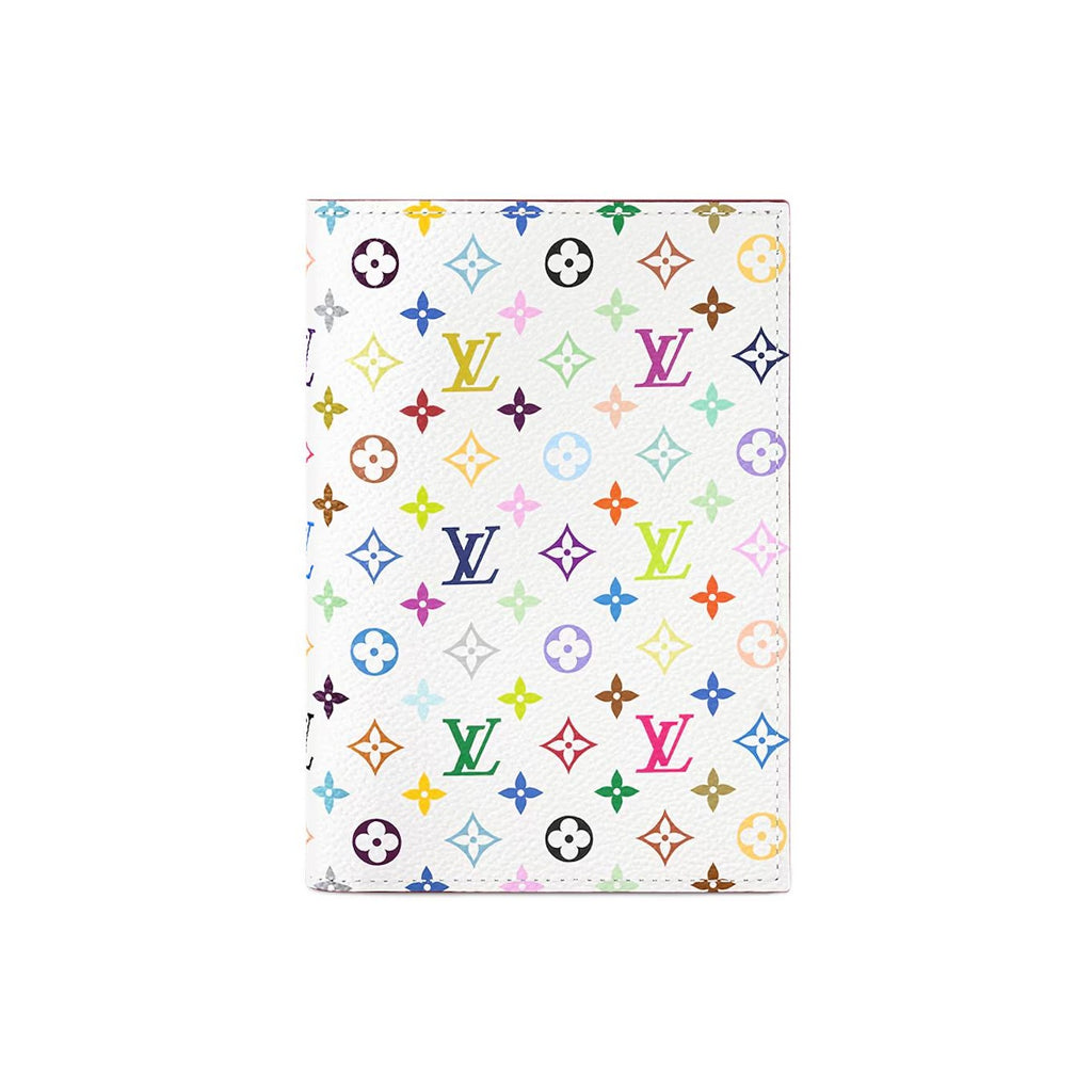 LOUIS VUITTON x Takashi Murakami Passport Cover XL White Monogram Multicolore M14178