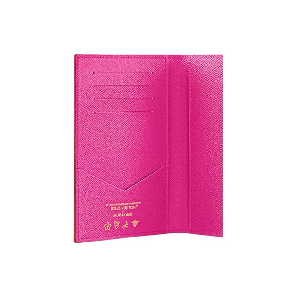 LOUIS VUITTON x Takashi Murakami Passport Cover XL White Monogram Multicolore M14178