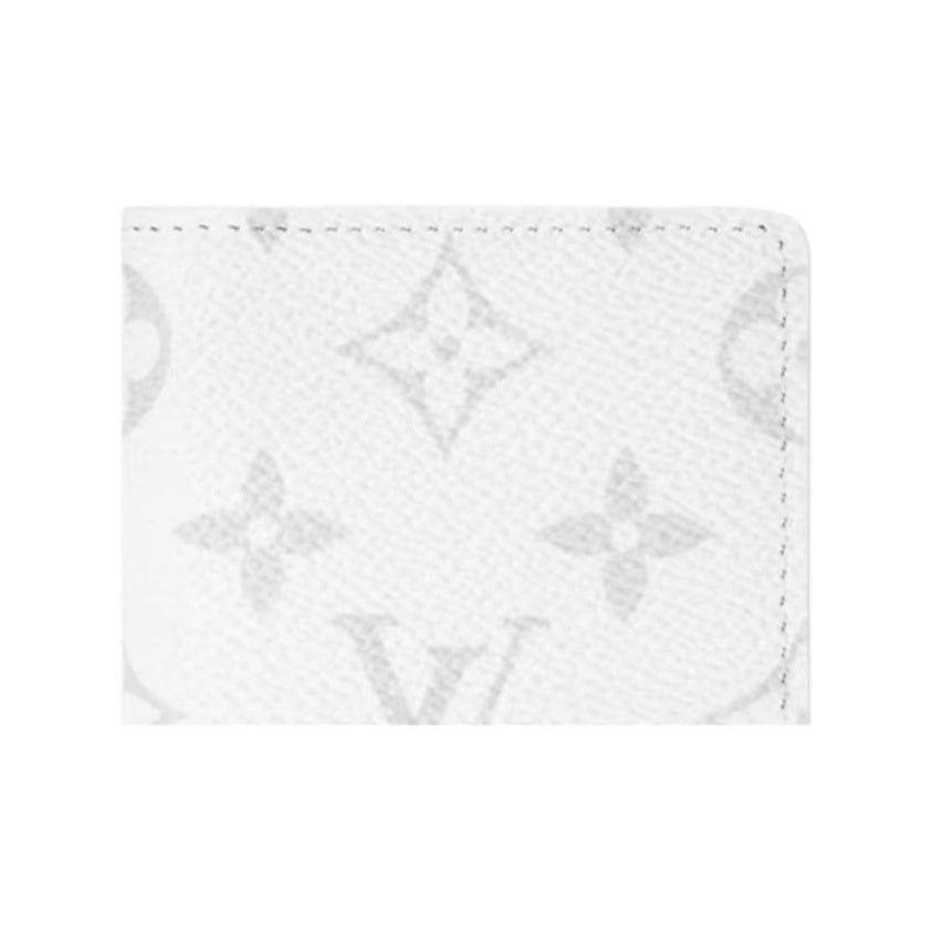 LOUIS VUITTON Seoul Exclusive Jindo Dog Monogram Coated Canvas Wallet in White - M27081