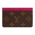 LOUIS VUITTON Wave Pattern Monogram Leather and Canvas Card Holder in Brown - M60703