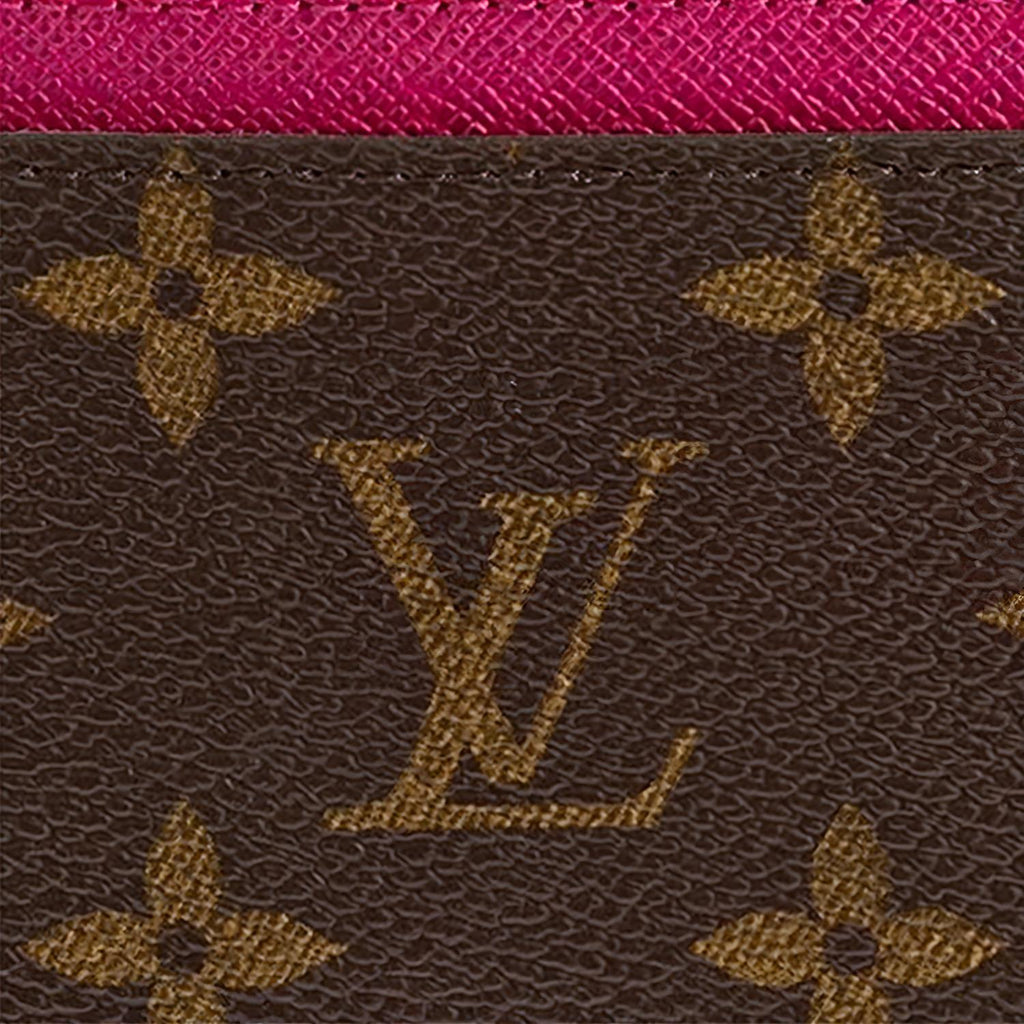 LOUIS VUITTON Wave Pattern Monogram Leather and Canvas Card Holder in Brown - M60703