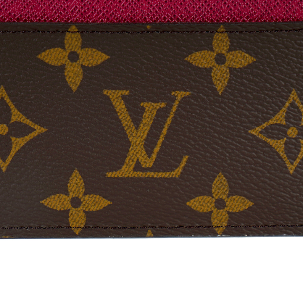 LOUIS VUITTON Wave Pattern Monogram Leather and Canvas Card Holder in Brown - M60703