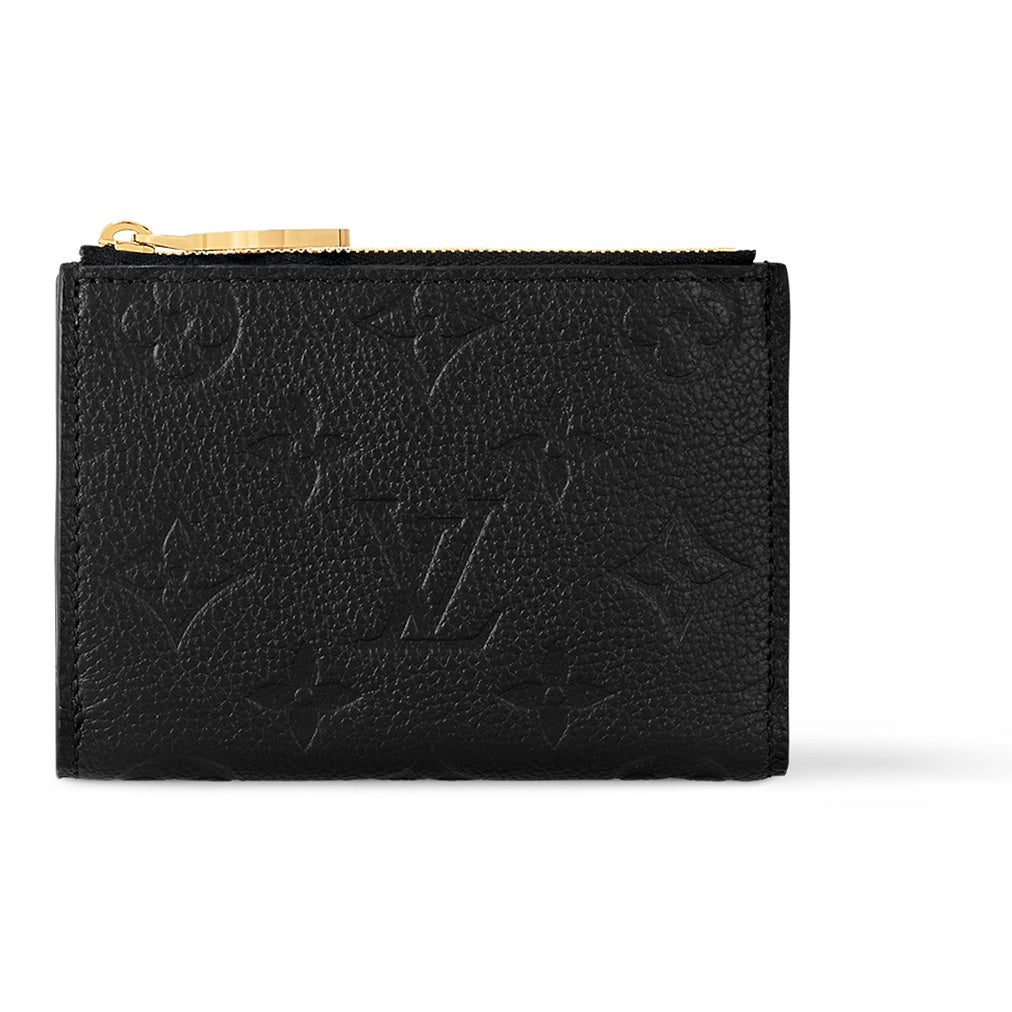 LOUIS VUITTON Lisa Leather Zip Card Holder in Black - M83365