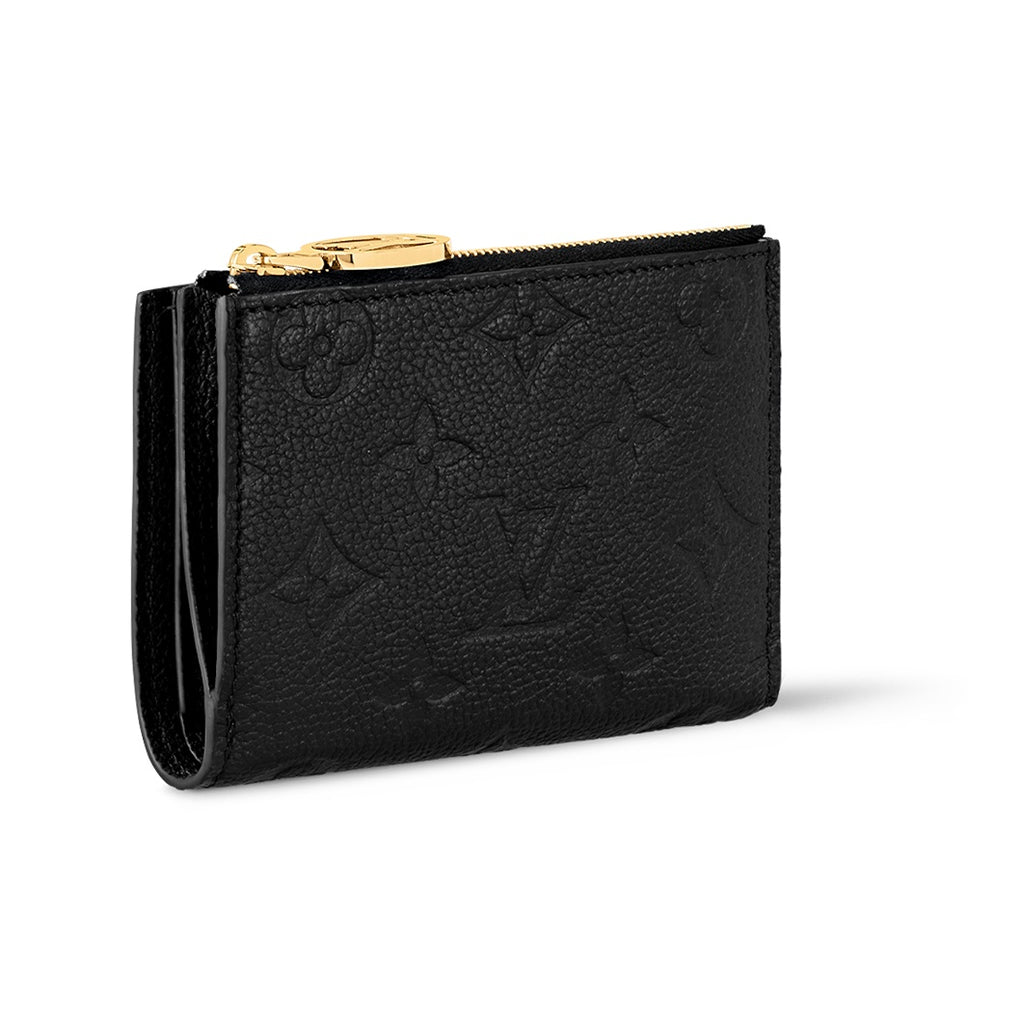 LOUIS VUITTON Lisa Leather Zip Card Holder in Black - M83365