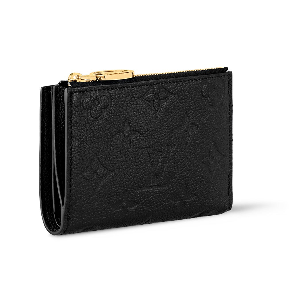LOUIS VUITTON Lisa Leather Zip Card Holder in Black - M83365