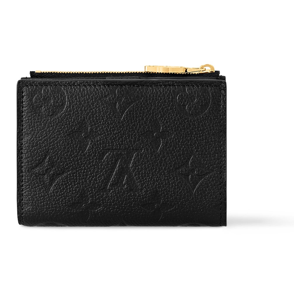 LOUIS VUITTON Lisa Leather Zip Card Holder in Black - M83365