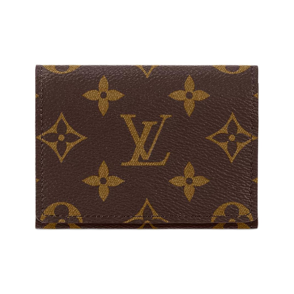 LOUIS VUITTON Monogram Coated Canvas Envelope Business Card Holder in Brown - M63801