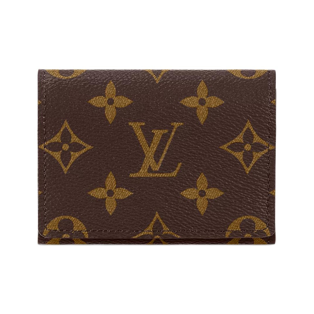 LOUIS VUITTON Monogram Coated Canvas Envelope Business Card Holder in Brown - M63801