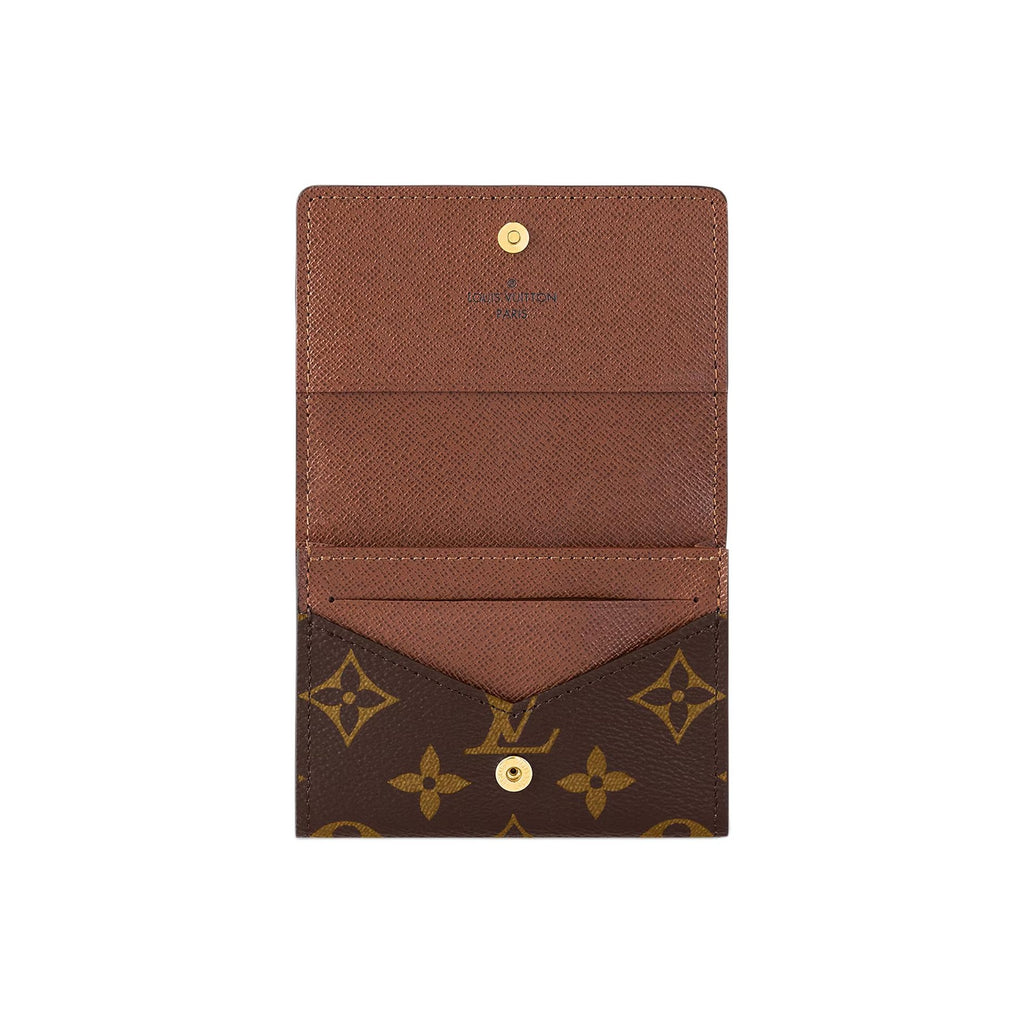 LOUIS VUITTON Monogram Coated Canvas Envelope Business Card Holder in Brown - M63801