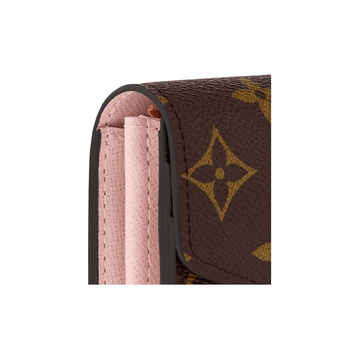 LOUIS VUITTON Sarah Monogram Canvas and Leather Long Wallet in Brown and Ballet Pink - M62235
