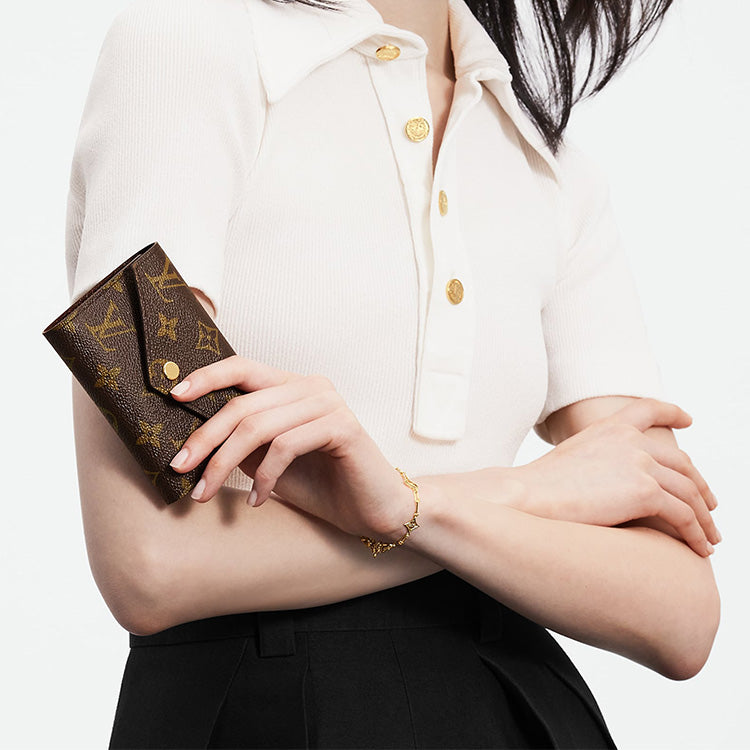 LOUIS VUITTON Victorine Monogram Coated Canvas Wallet in Brown - M62472