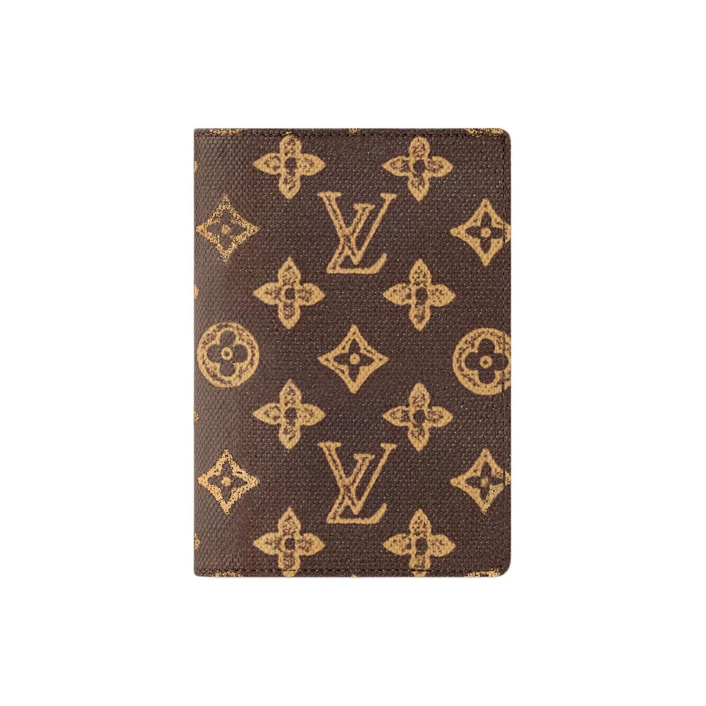 LOUIS VUITTON Monogram 130 Coated Canvas Passport Holder in Ebony - M27612