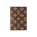 LOUIS VUITTON Monogram 130 Coated Canvas Passport Holder in Ebony - M27612