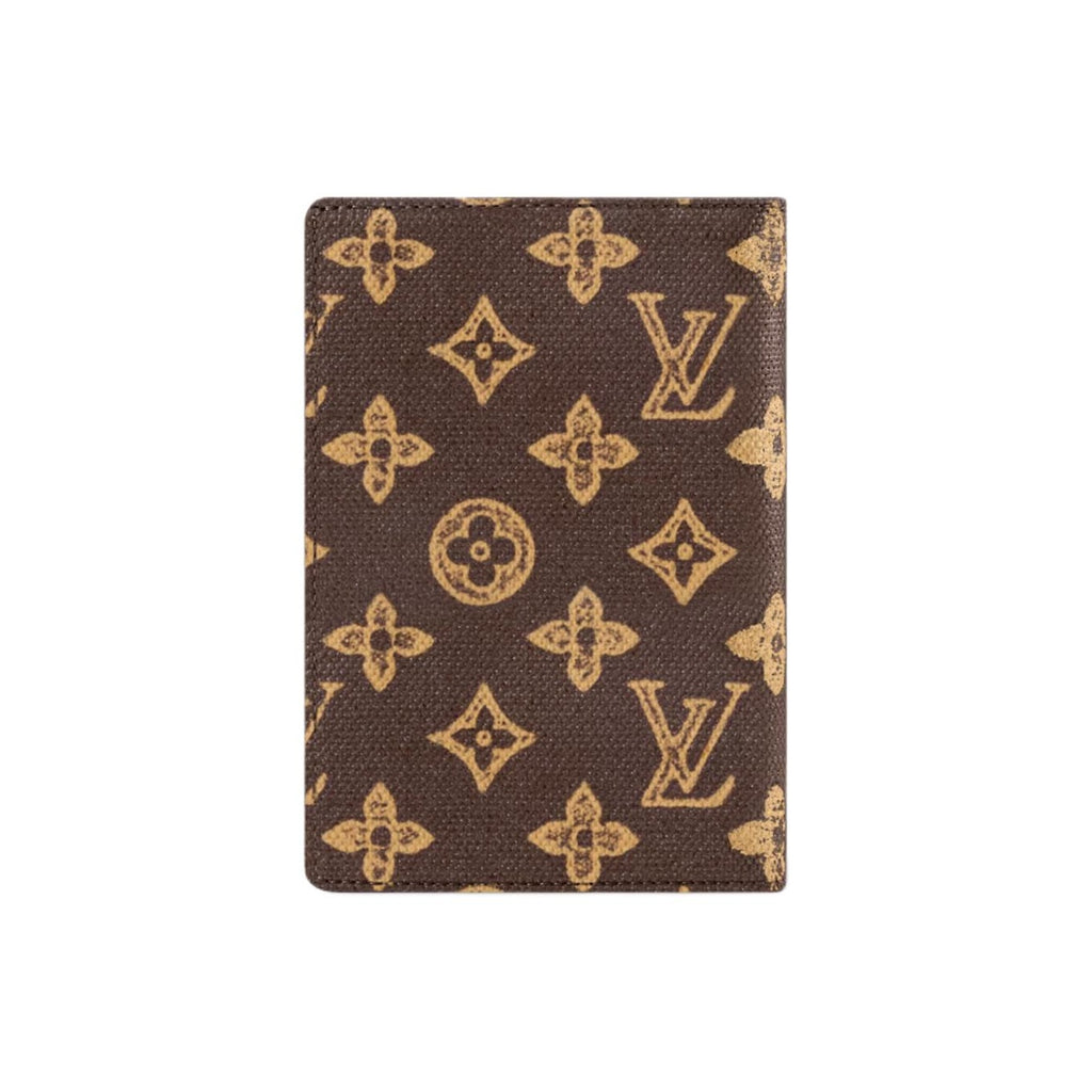 LOUIS VUITTON Monogram 130 Coated Canvas Passport Holder in Ebony - M27612