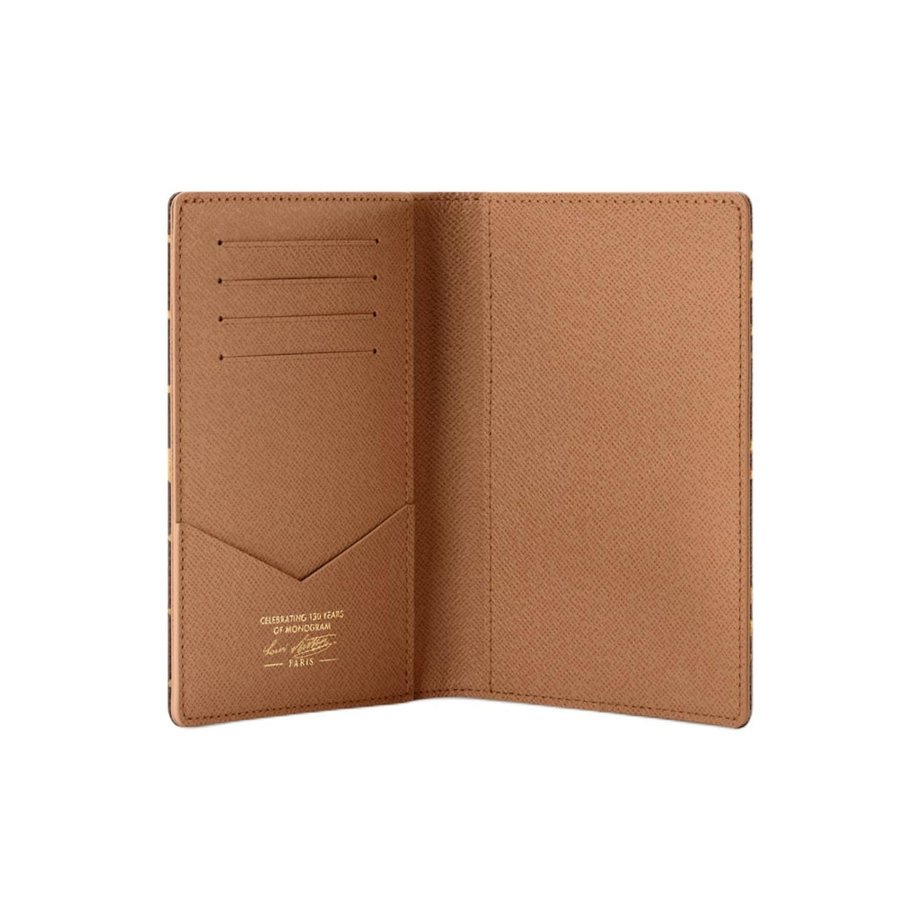 LOUIS VUITTON Monogram 130 Coated Canvas Passport Holder in Ebony - M27612