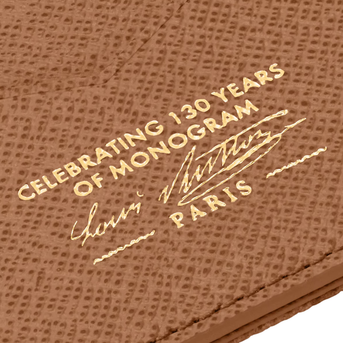 LOUIS VUITTON Monogram 130 Coated Canvas Passport Holder in Ebony - M27612