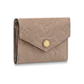 LOUIS VUITTON Zoe Embossed Grained Cowhide Leather Compact Wallet in Gray - M69800