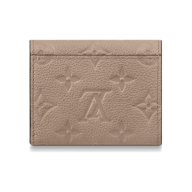 LOUIS VUITTON Zoe Embossed Grained Cowhide Leather Compact Wallet in Gray - M69800