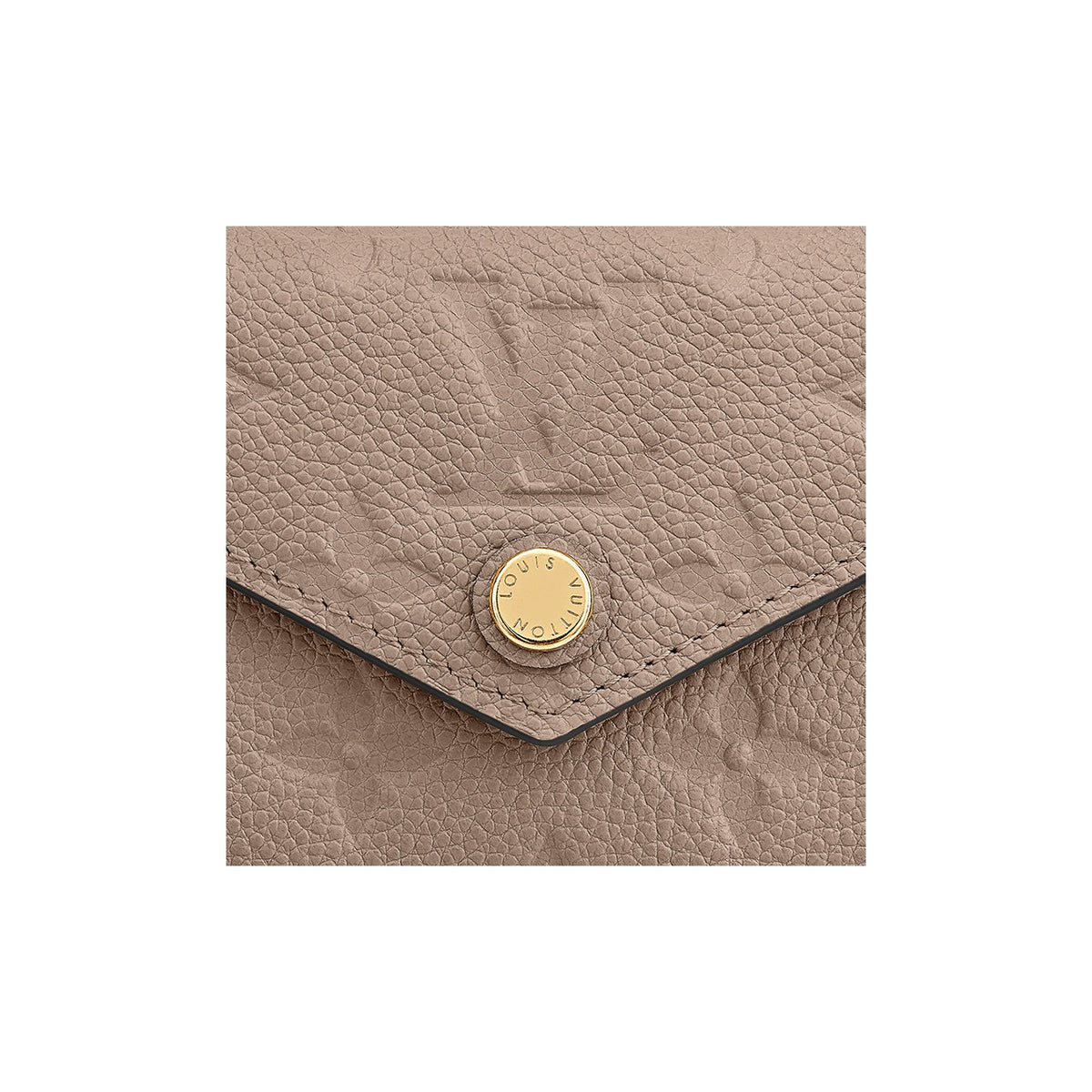 LOUIS VUITTON Zoe Embossed Grained Cowhide Leather Compact Wallet in Gray - M69800