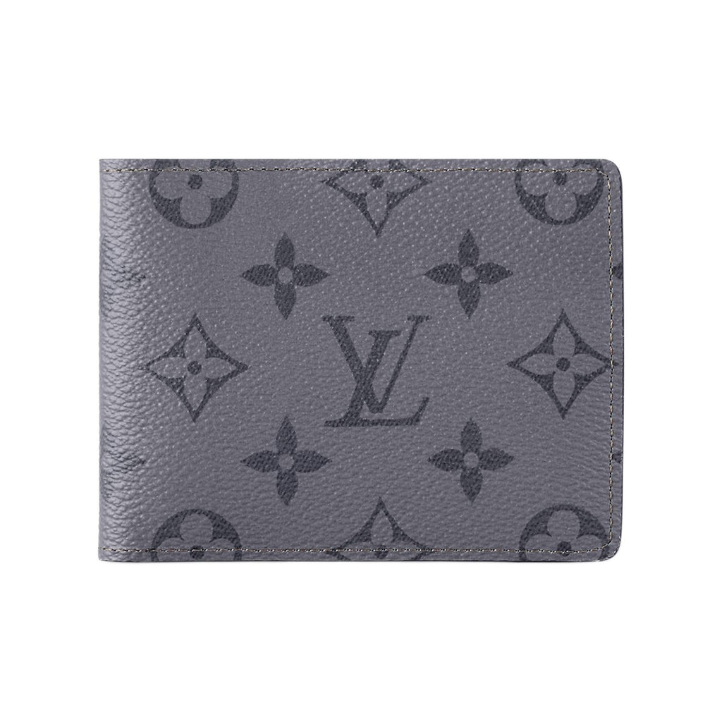 LOUIS VUITTON Slender Monogram Coated Canvas Compact Folding Wallet in Gray and Black - M80906