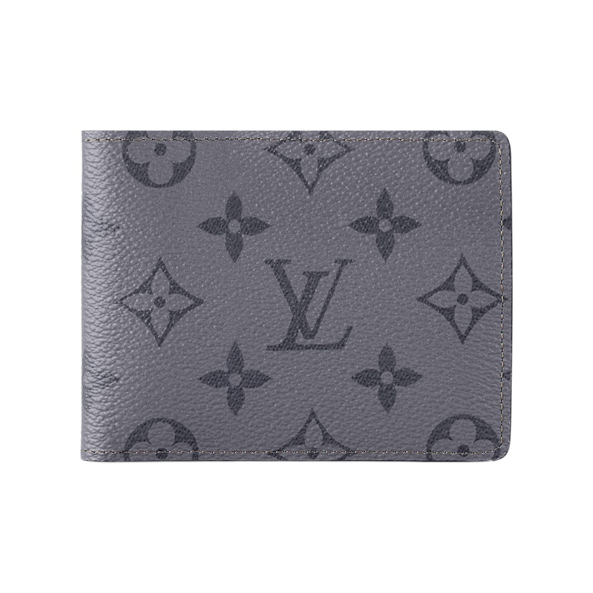 LOUIS VUITTON Slender Monogram Coated Canvas Compact Folding Wallet in Gray and Black - M80906