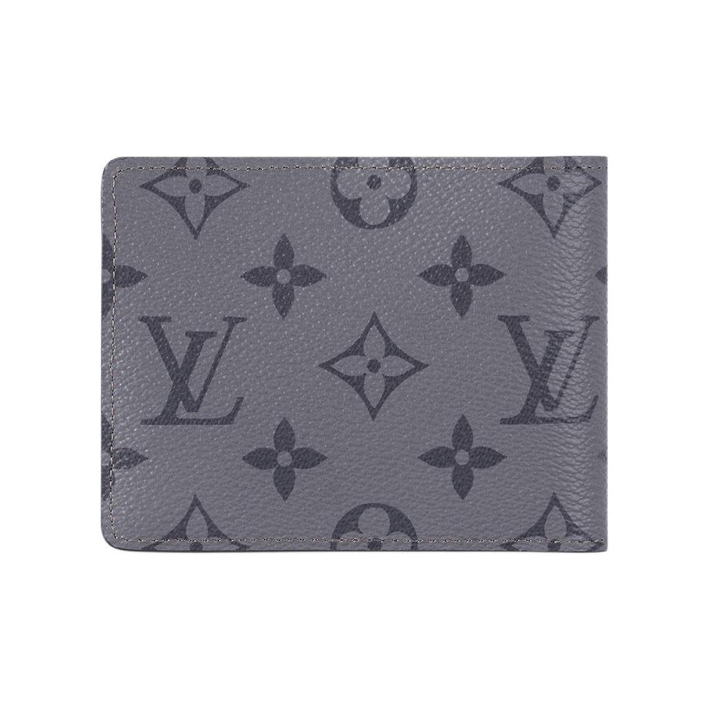 LOUIS VUITTON Slender Monogram Coated Canvas Compact Folding Wallet in Gray and Black - M80906