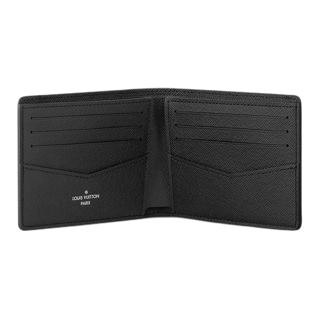 LOUIS VUITTON Slender Monogram Coated Canvas Compact Folding Wallet in Gray and Black - M80906