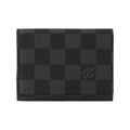LOUIS VUITTON Checkered Coated Canvas Envelope Business Card Holder in Gray and Black - N63338