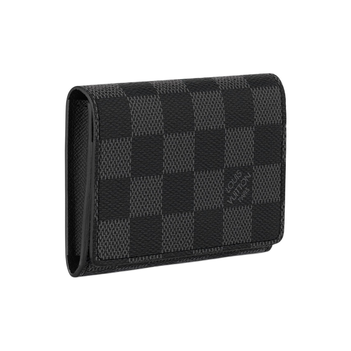 LOUIS VUITTON Zippy Checkered Graphite Canvas Zip Wallet in Gray - N00056