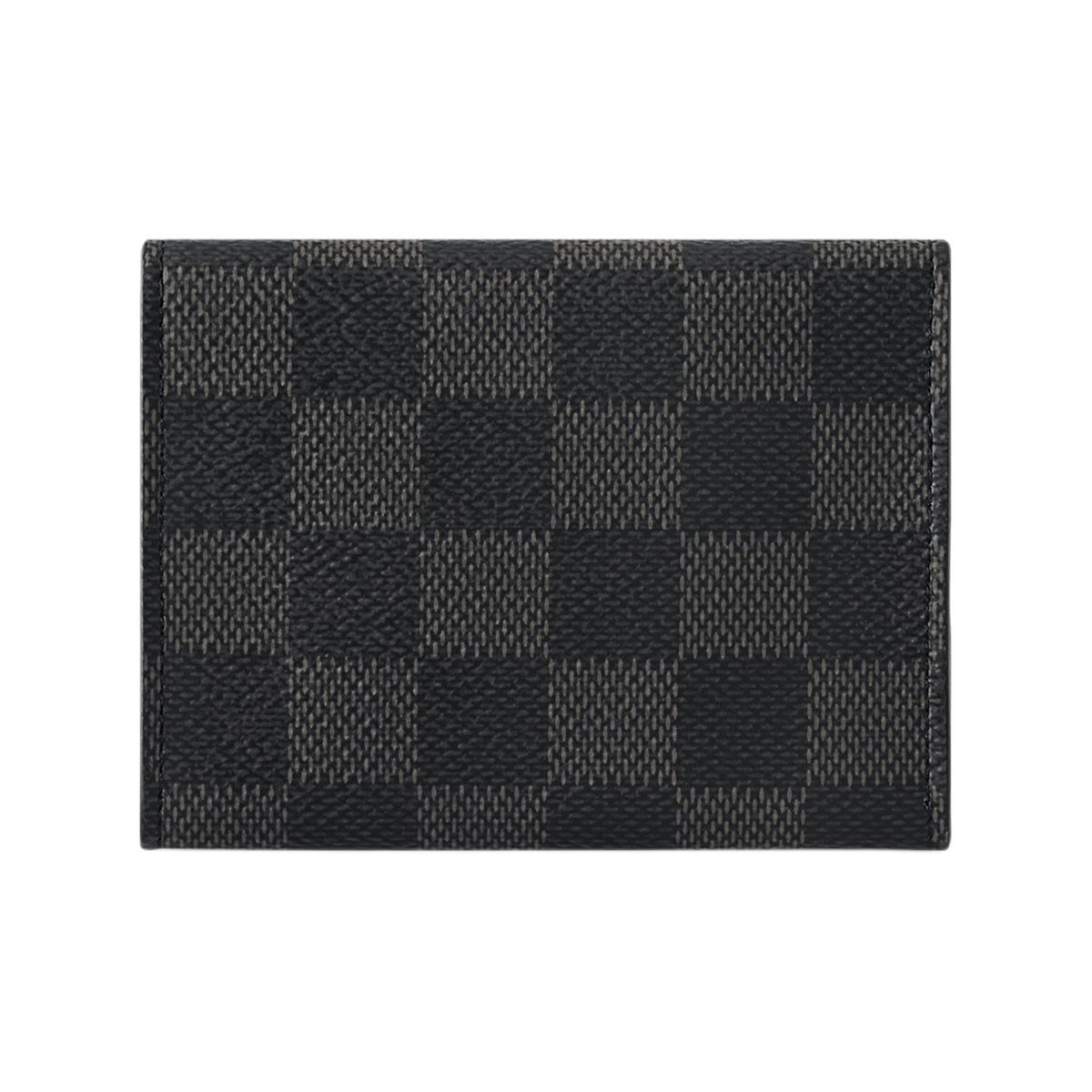 LOUIS VUITTON Checkered Coated Canvas Envelope Business Card Holder in Gray and Black - N63338