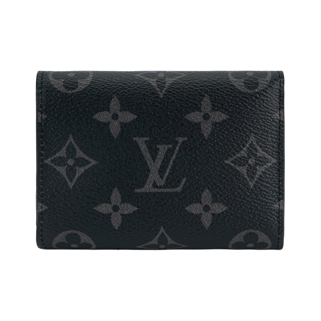 LOUIS VUITTON Victor PF. Letter Logo Leather Snap Wallet in Black - M12598