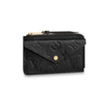 LOUIS VUITTON Embossed Grained Cowhide Leather Snap Card Holder in Black - M6942
