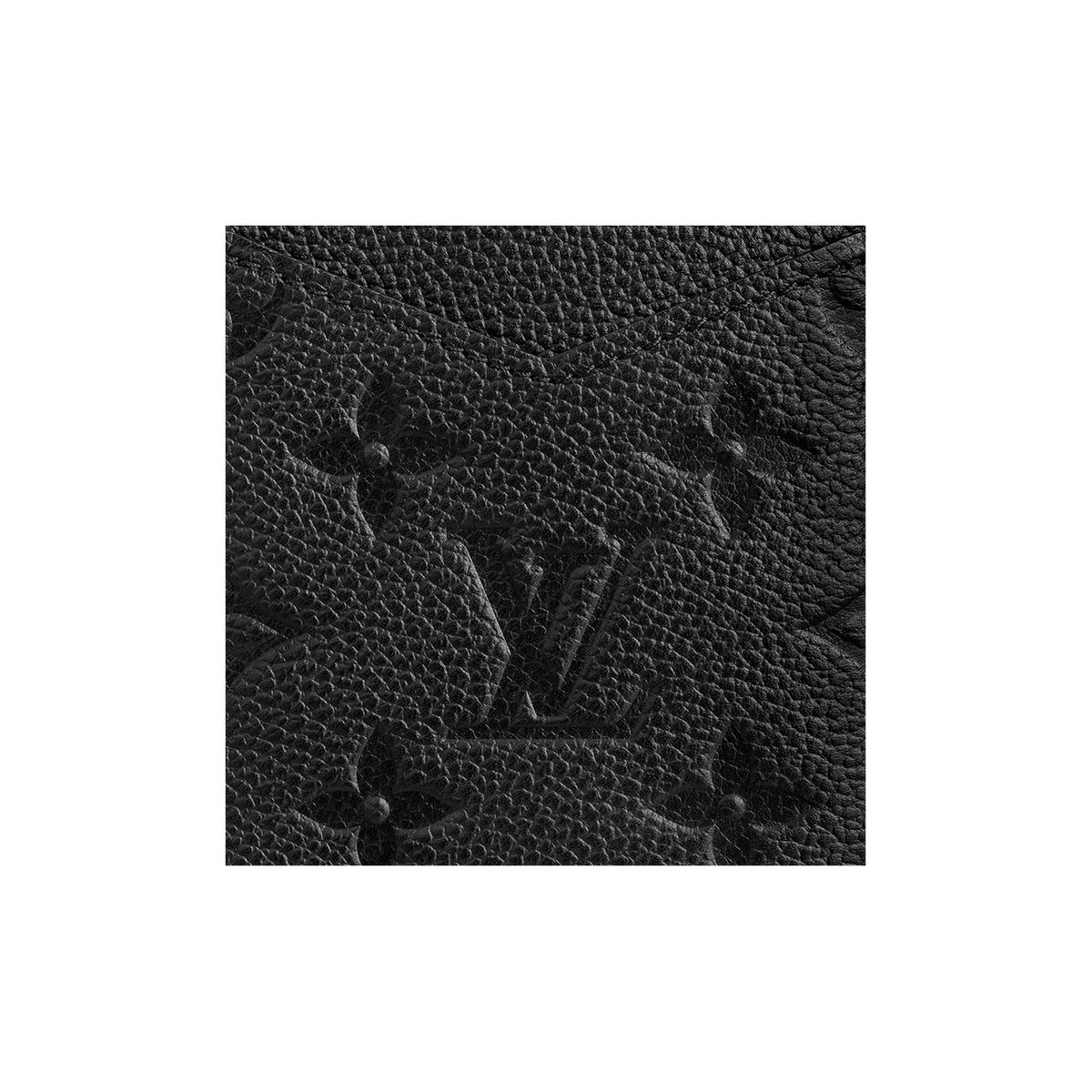 LOUIS VUITTON Embossed Grained Cowhide Leather Snap Card Holder in Black - M6942