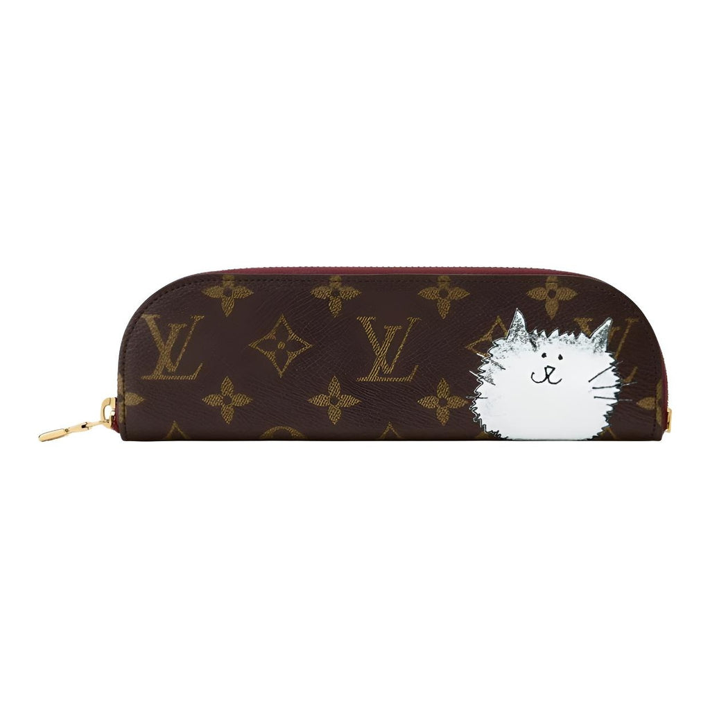 LOUIS VUITTON x Grace Coddington Charlotte Catogram Coated Canvas Travel Pouch in Brown - GI1396