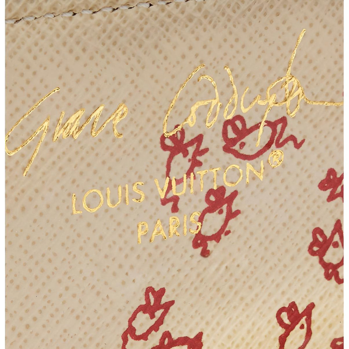 LOUIS VUITTON x Grace Coddington Charlotte Catogram Coated Canvas Travel Pouch in Brown - GI1396