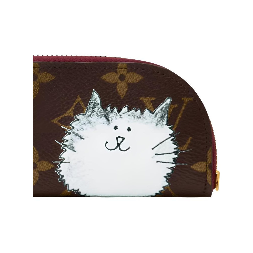 LOUIS VUITTON x Grace Coddington Charlotte Catogram Coated Canvas Travel Pouch in Brown - GI1396