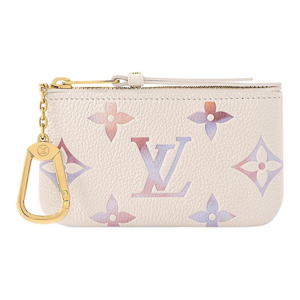 LOUIS VUITTON Watercolor Gradient Embossed Cowhide Leather Key Coin Pouch in Dreamy Purple - M25597