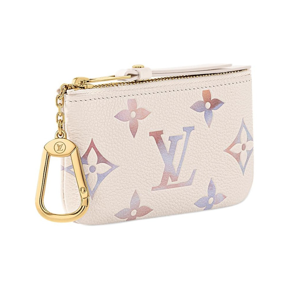LOUIS VUITTON Watercolor Gradient Embossed Cowhide Leather Key Coin Pouch in Dreamy Purple - M25597