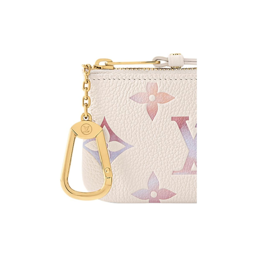 LOUIS VUITTON Watercolor Gradient Embossed Cowhide Leather Key Coin Pouch in Dreamy Purple - M25597
